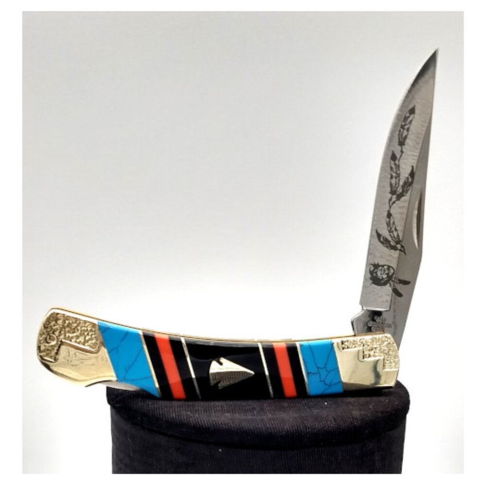 Frost Cutlery Silverhorse Stoneworks Knife (FSHS536AH5) with Sheath